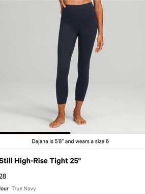 Lululemon Instill High-Rise 25" Tight in True Navy